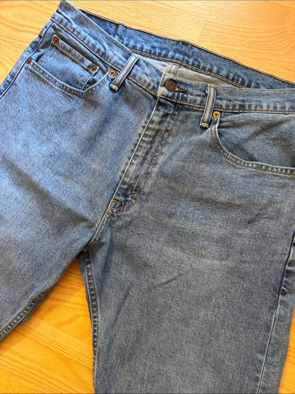 Levi's 505 Regular Fit Straight Leg Jeans Blue Denim W34 L34 PC9-00505-1583